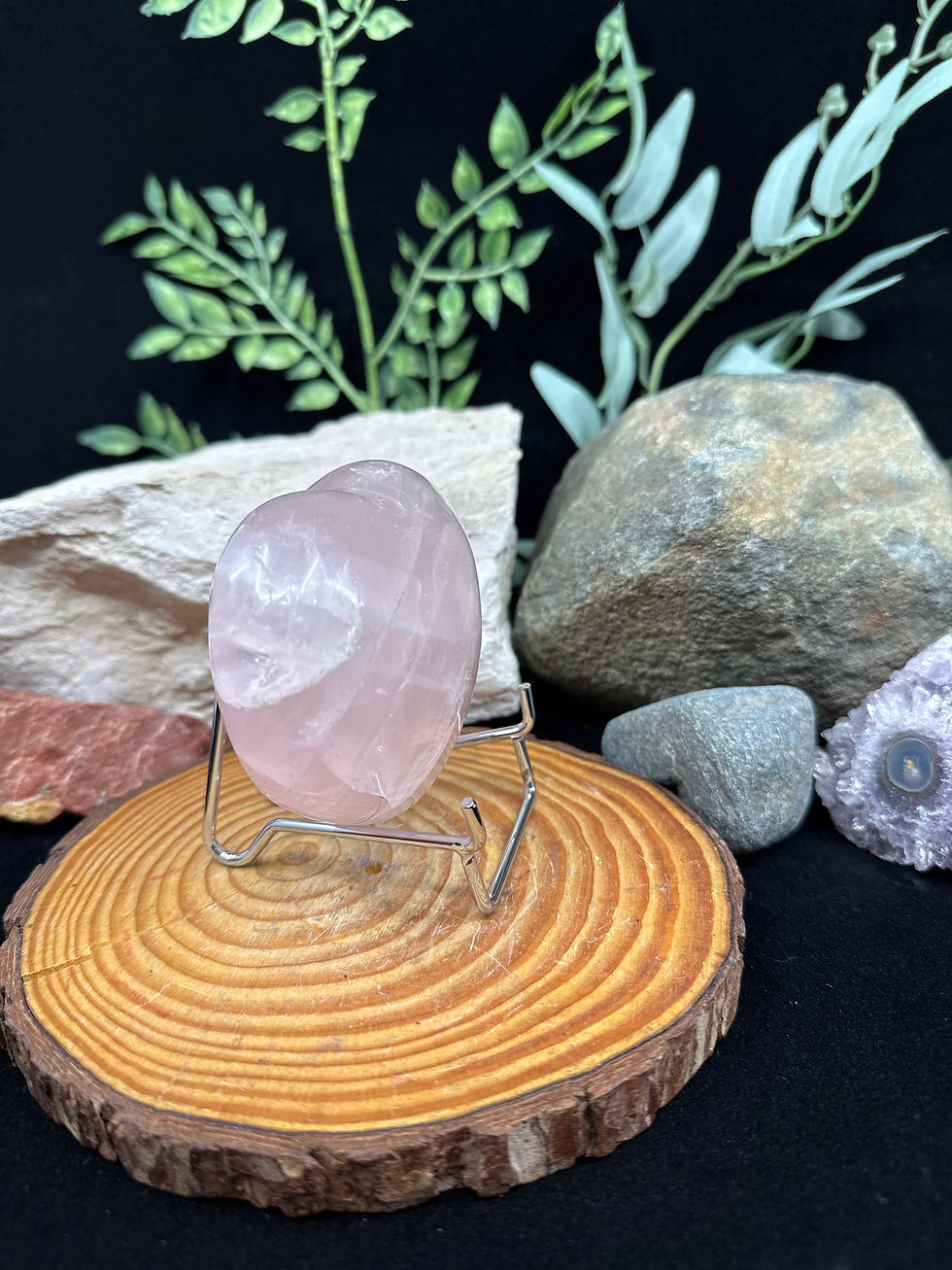 Thumbnail: Rose Quartz Heart - Large