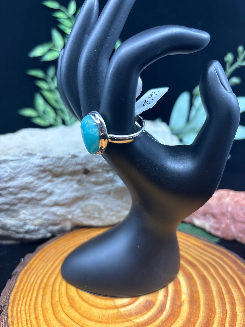 Thumbnail: Amazonite Sterling Silver Teardrop Ring - Size 11