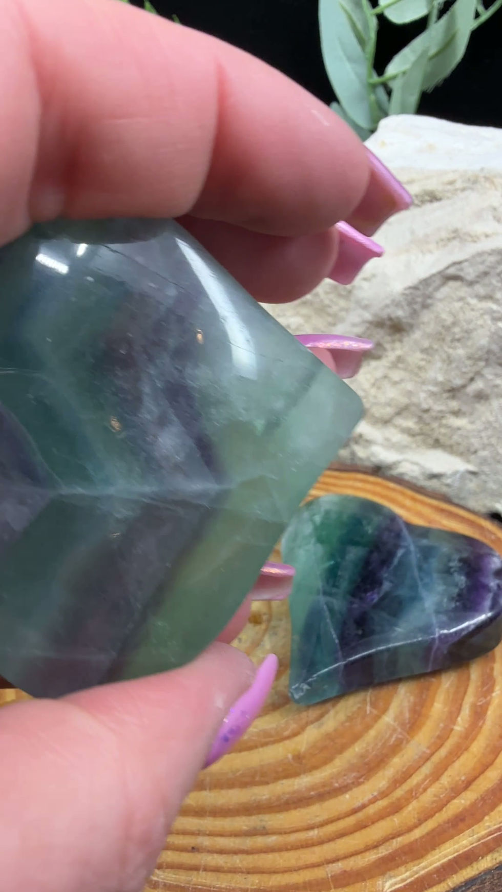 Thumbnail: Rainbow Fluorite Heart