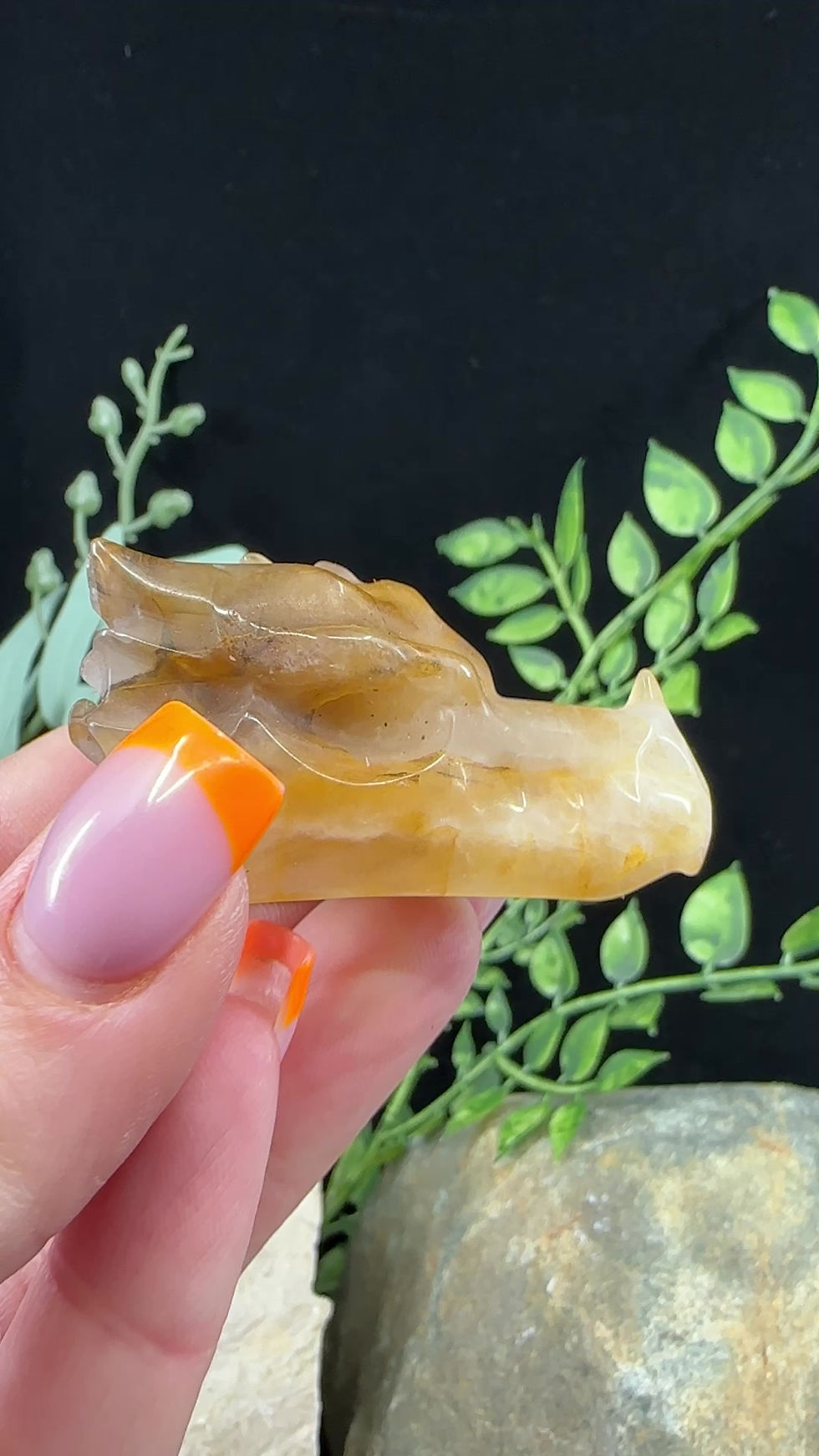 Thumbnail: Golden Healer Quartz Dragon Head