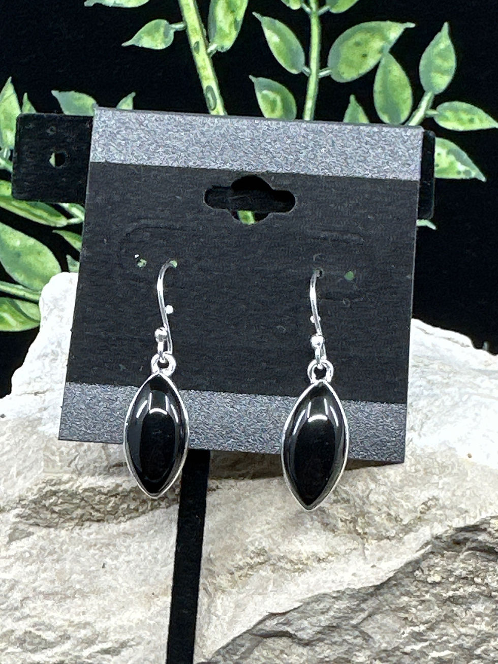 Black Onyx Sterling Silver Earrings