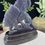 Thumbnail: Blue Aventurine Bird Carving with Custom Brown Wooden Stand