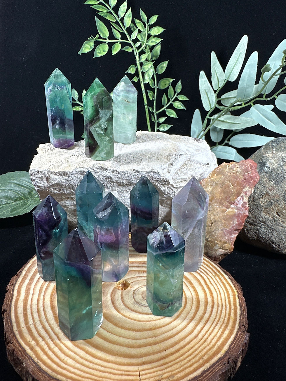 Rainbow Fluorite Mini Tower - A Grade