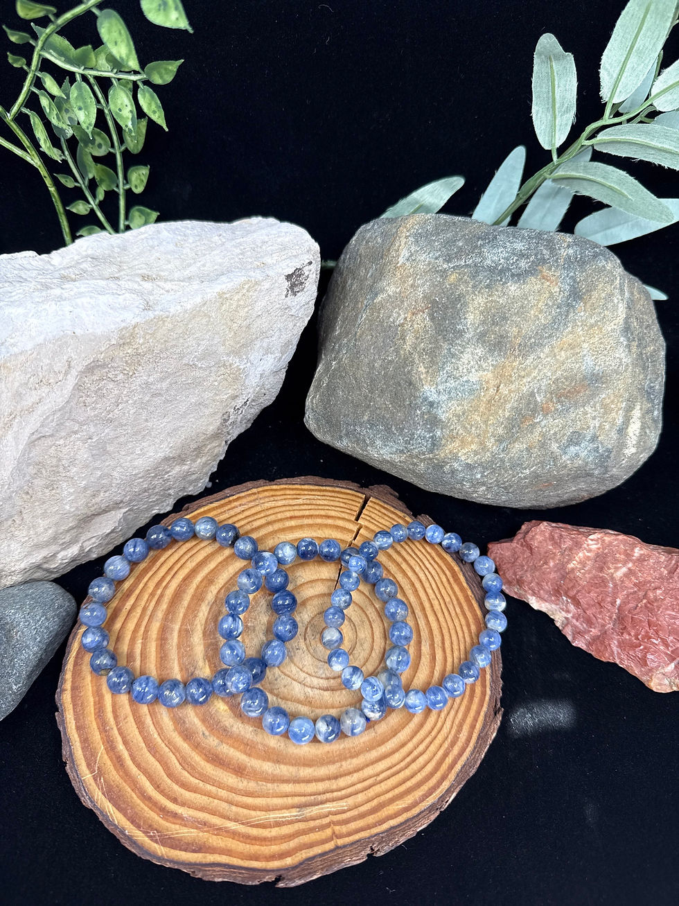 Thumbnail: Blue Kyanite Beaded Bracelet - 8/9mm