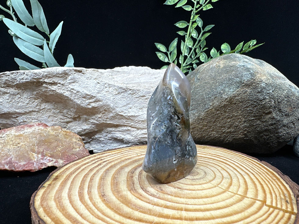 Thumbnail: Ocean Jasper Polished Druzy Flame - 3