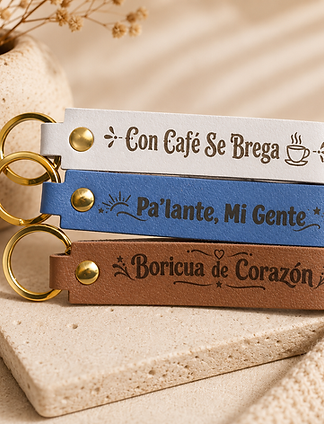 Personalized Leather Keychain