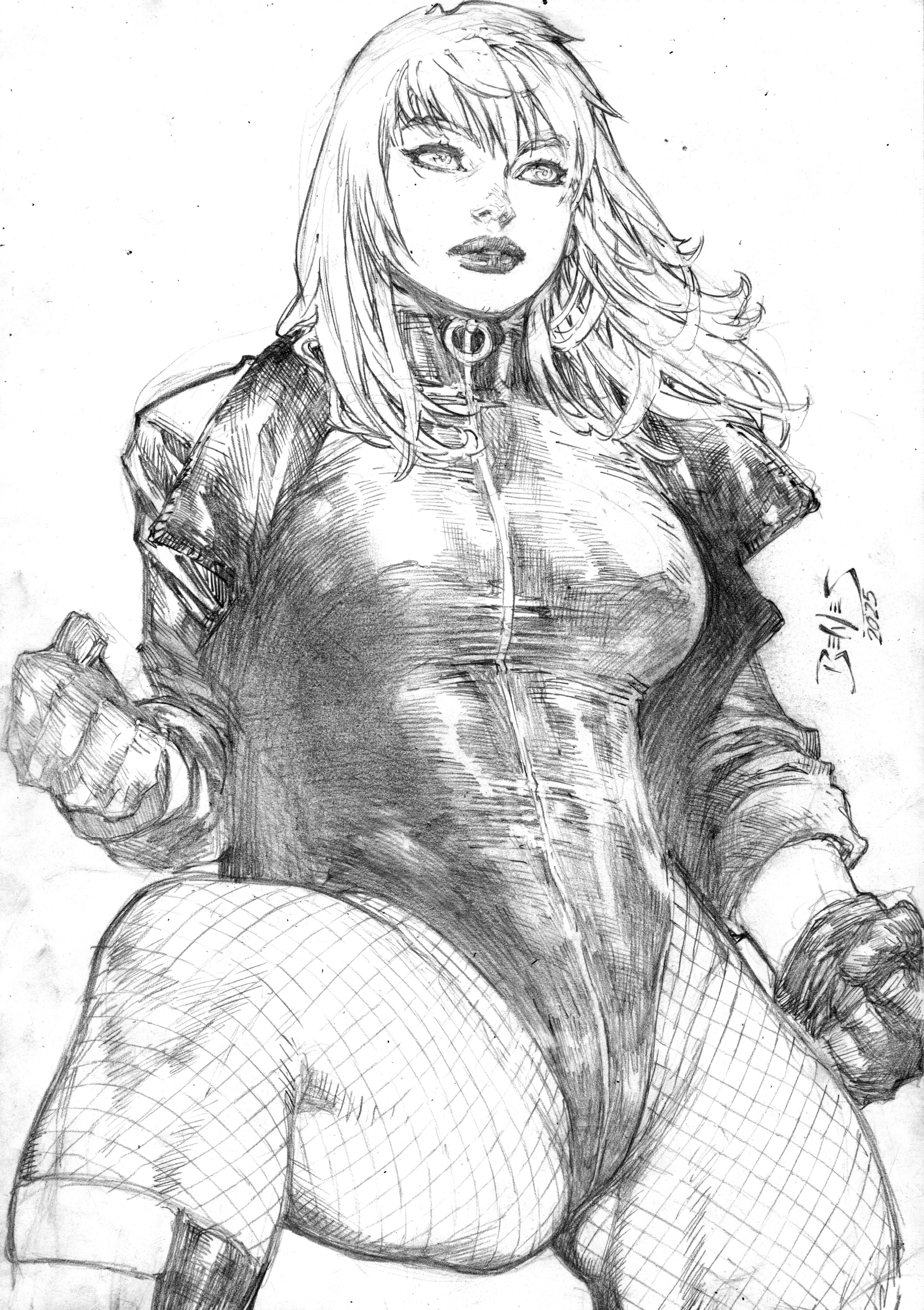Black Canary - 09"x12" Pencil