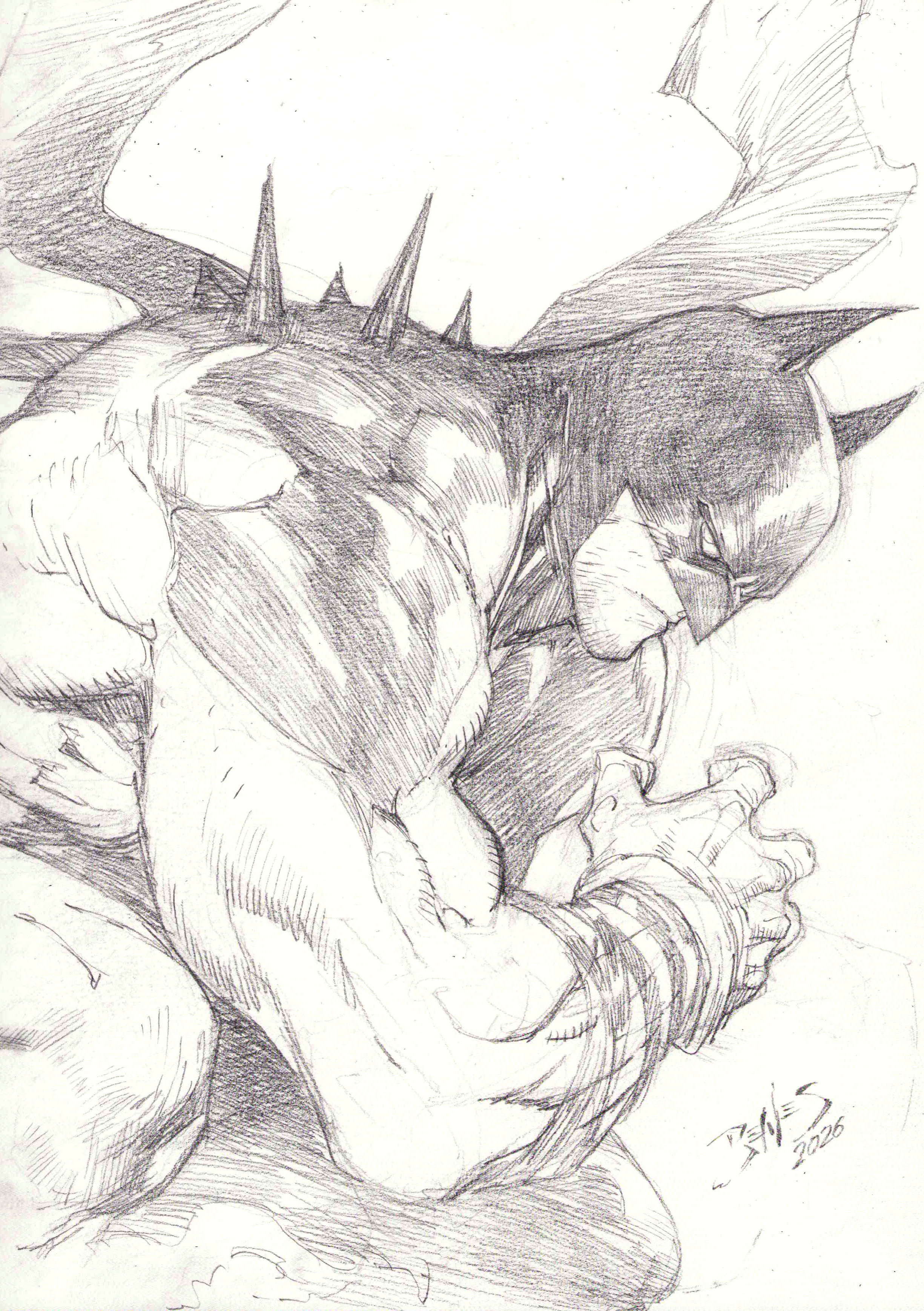 Batman  - 09"x12" Pencil