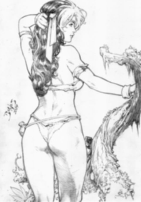 Rogue Savage - 9"x12" Pencil