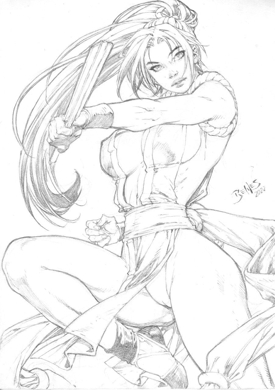 Mai - 9"x12" - Pencil