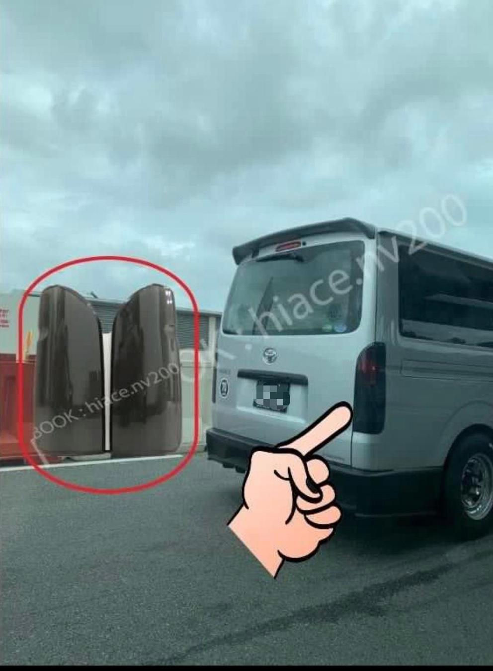 Toyota Hiace Van Taillight Lamp SMOKE Lens Cover Protector / Hiace Accessories /