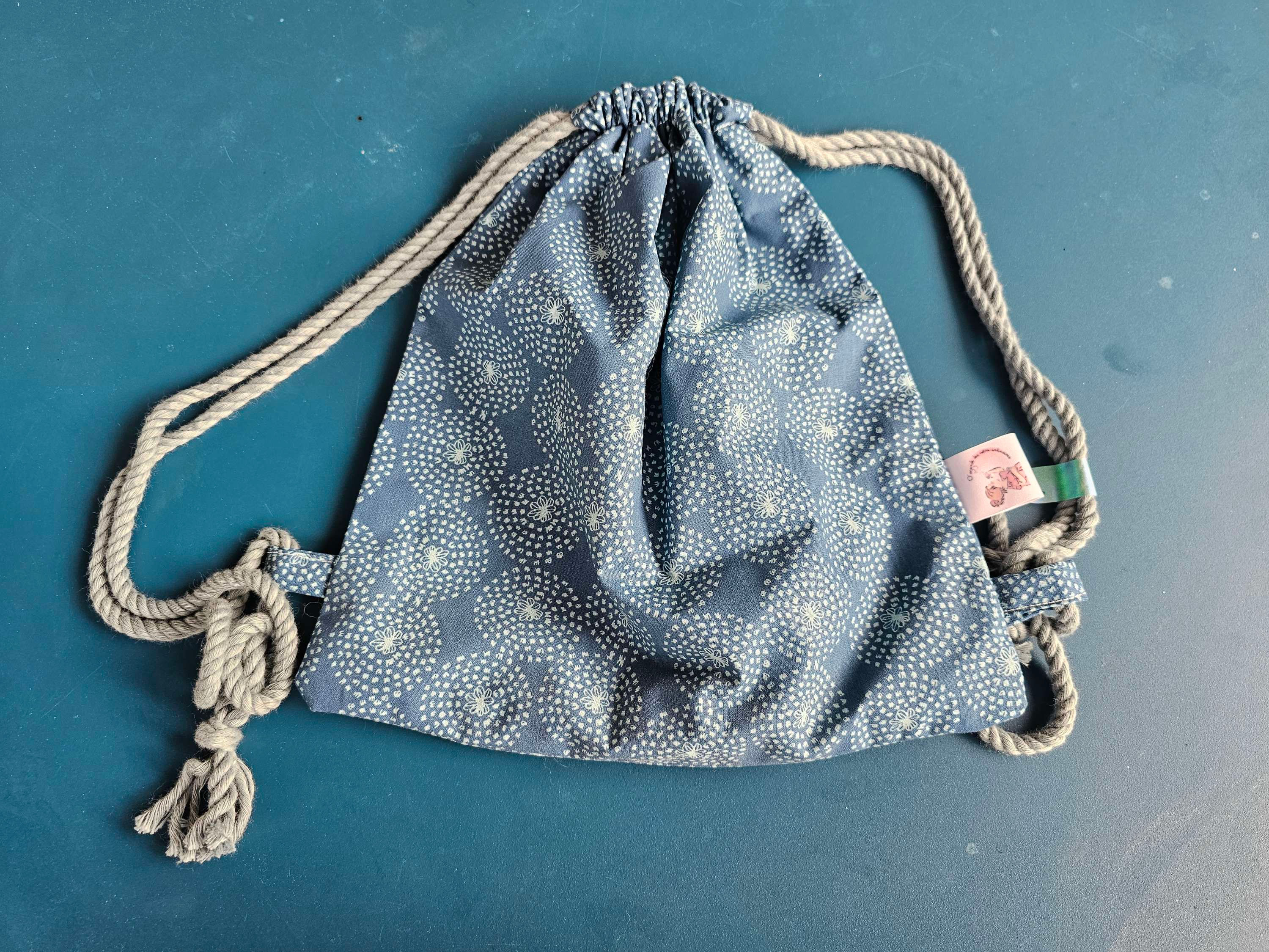 Sac à dos doublé coton 25cm