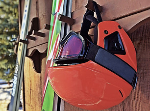 Red Ski Helmet