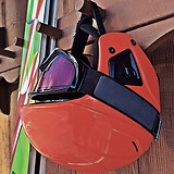 Casque de ski rouge