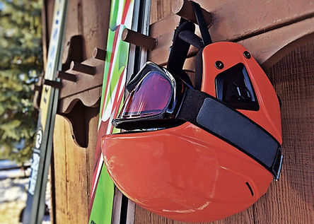 Casque de ski rouge