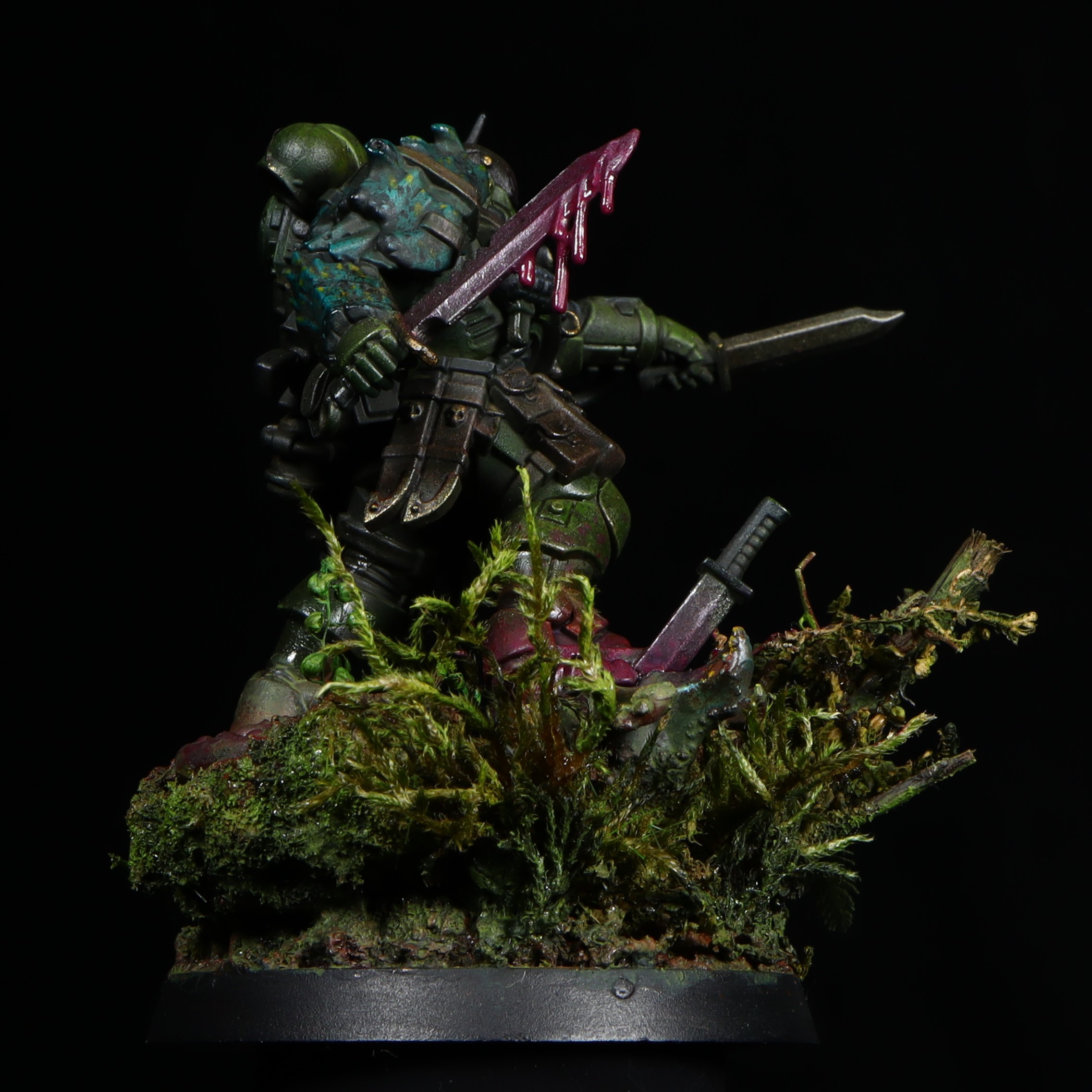 A grimdark rendition of a Raptor Lieutenant 