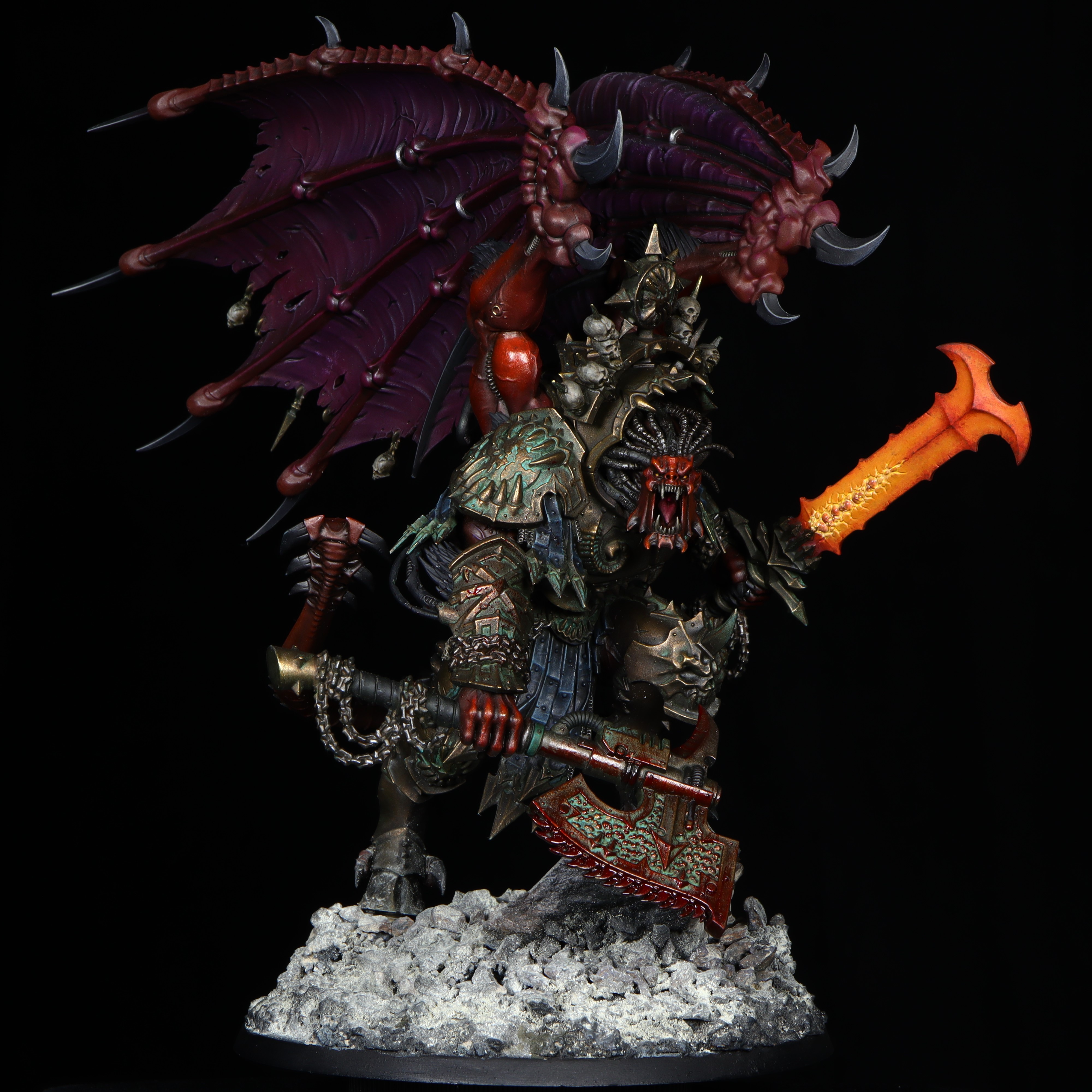 A grimdark rendition of Angron, primarch of the World Eaters