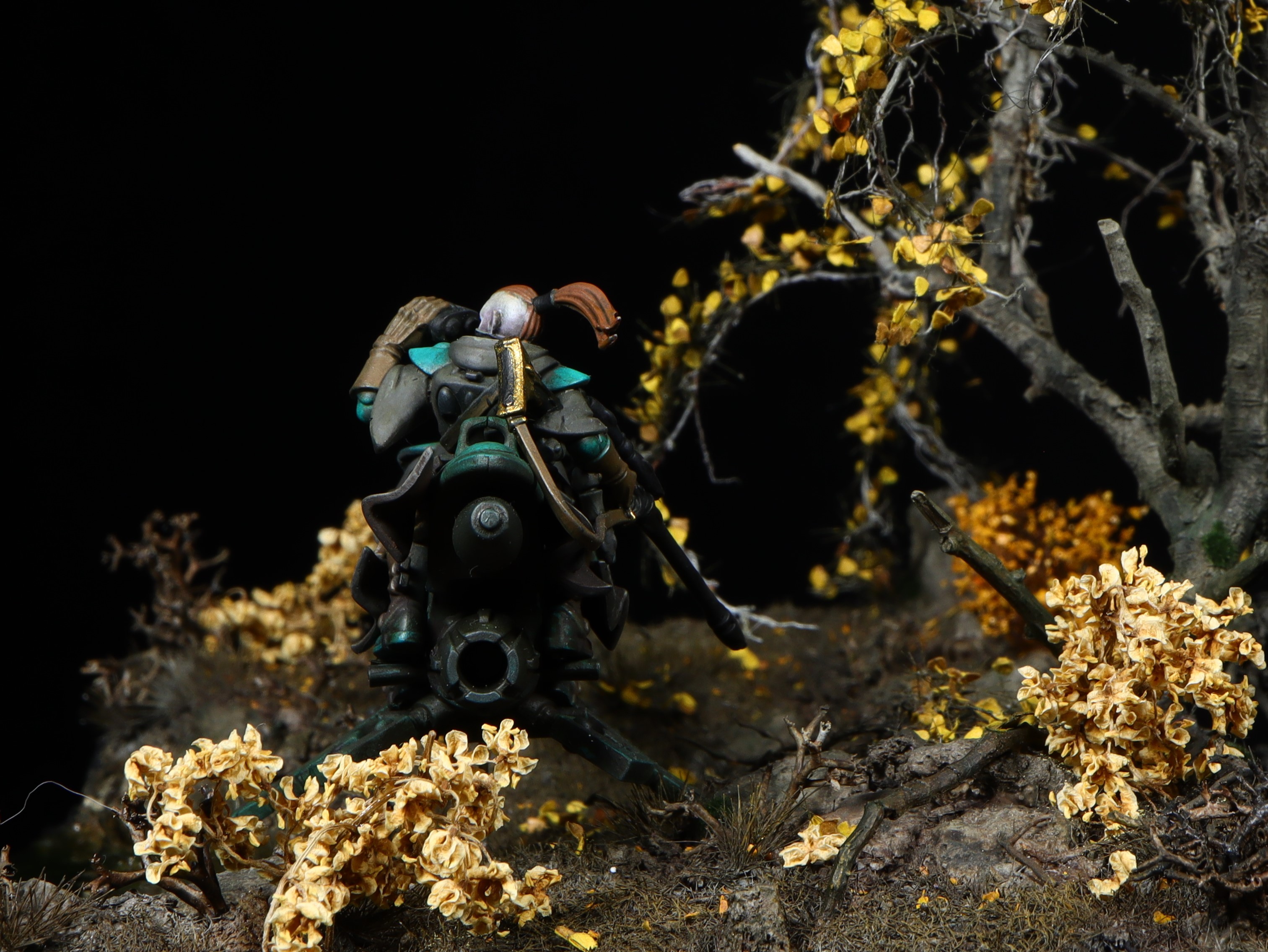 An eldar ranger surveying the horizon