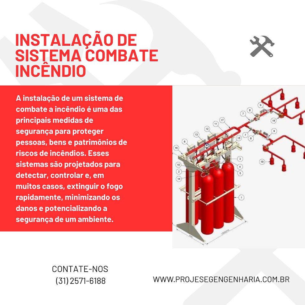 instalação de sistema combate incêndio