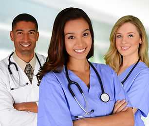 Three medical professionals. Click to learn more about the Medical Terminology For Interpreters training.