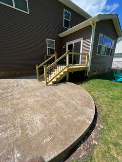 Deck and Stamped concrete