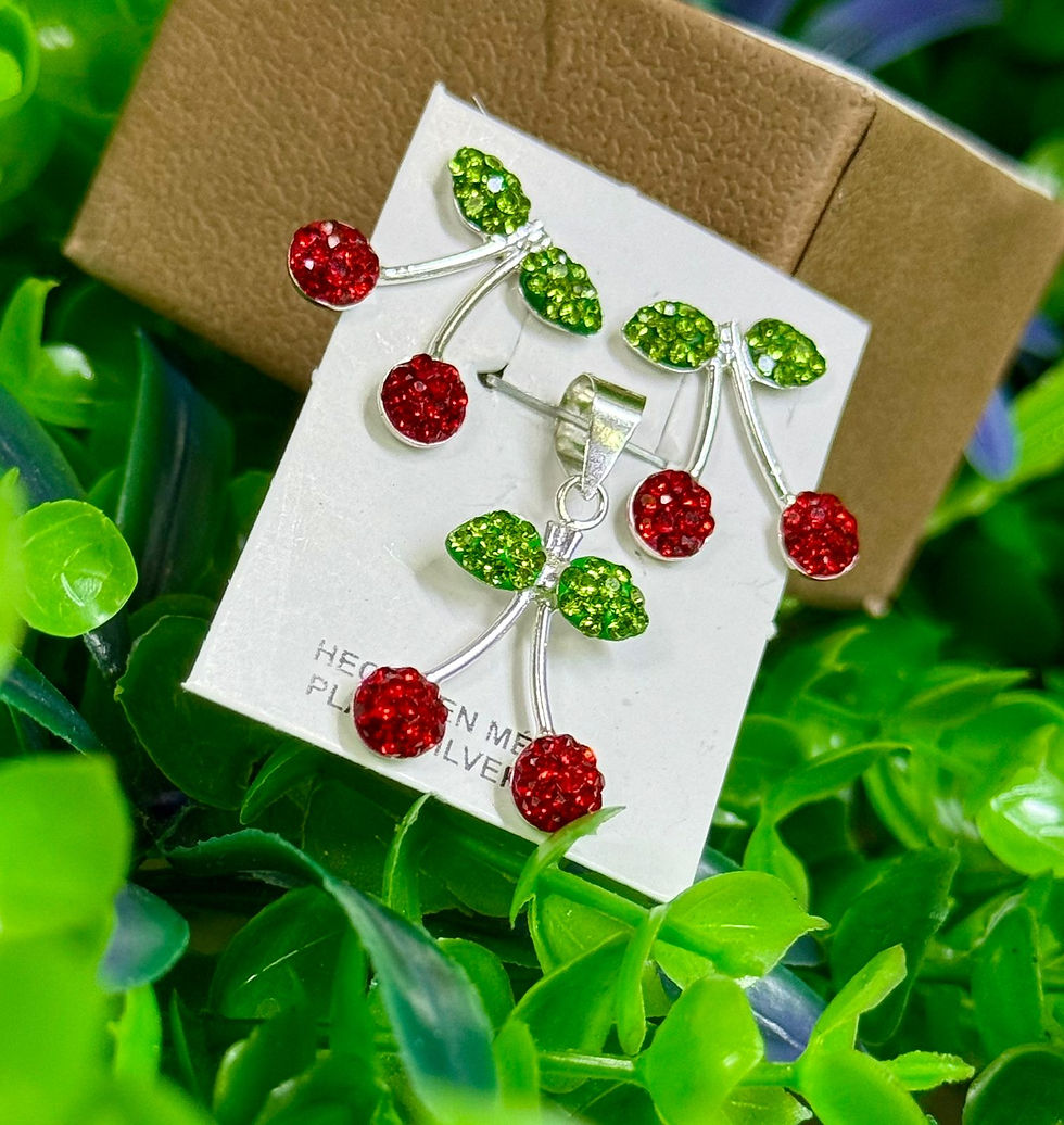 Dije y Aretes Cereza