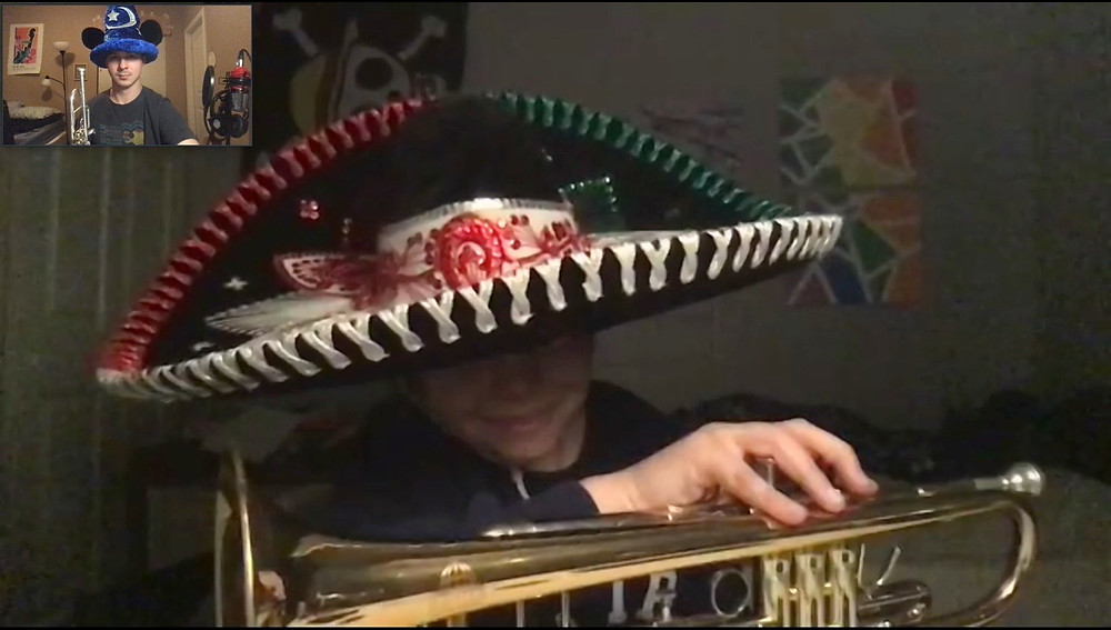 My student, David Lowe, showing off his cool hat