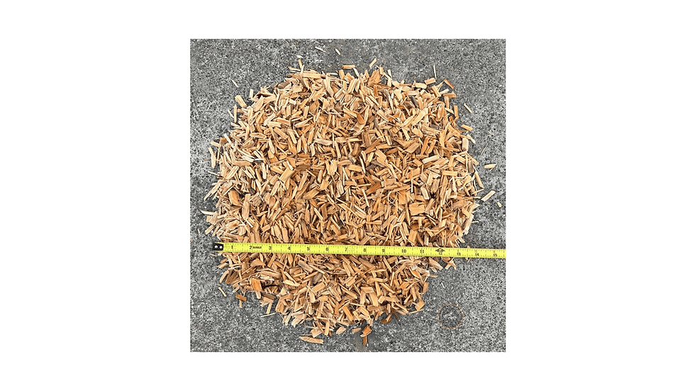 Thumbnail: Certified playground woodchips measured with tape for size reference, suitable for ADA-compliant playgrounds in Sonoma, Napa