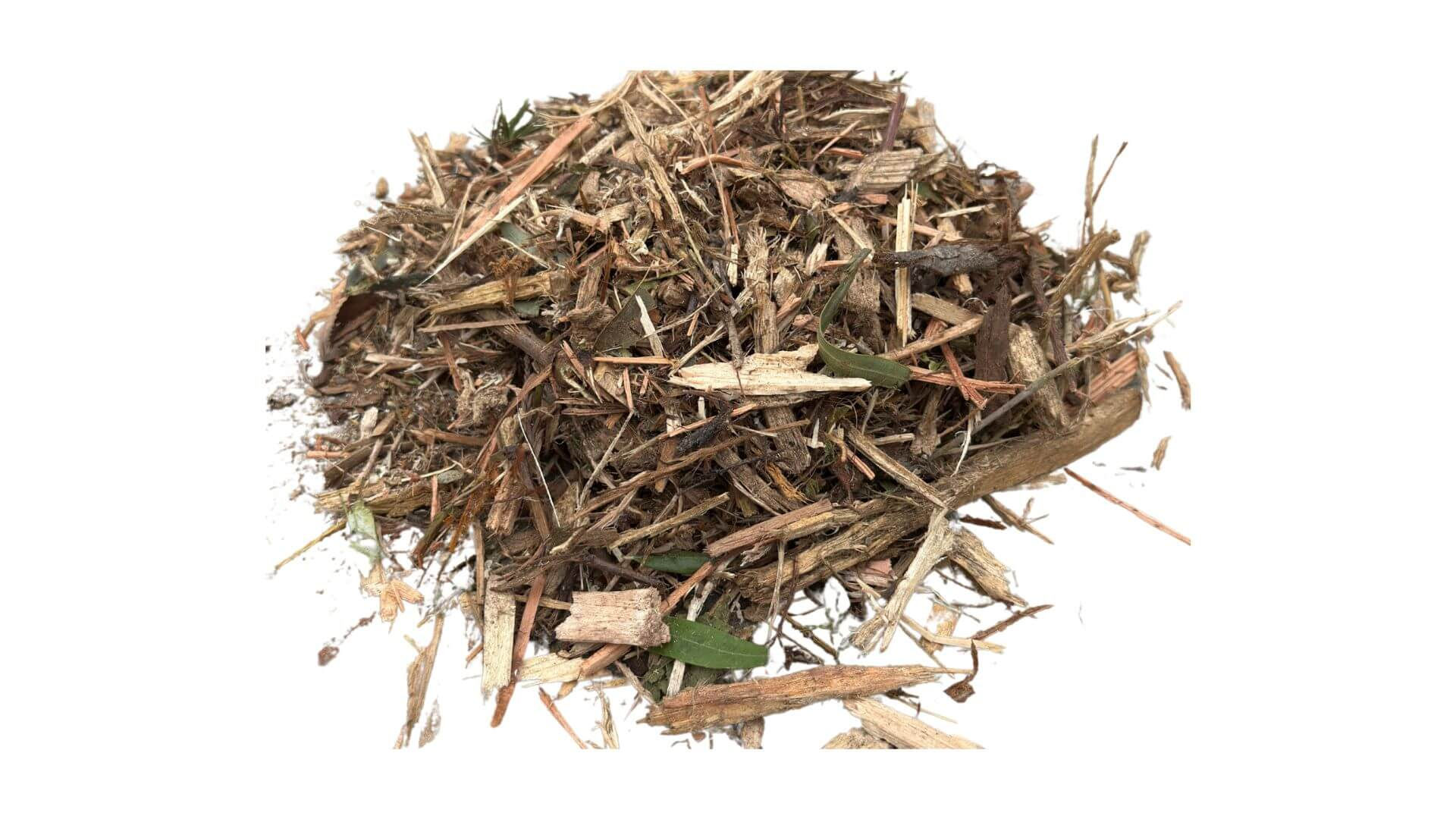 Recycled mulch pile in Napa made from tree trimmings and yard waste – eco-friendly ground