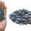 Thumbnail: 1/4 inch clean blue quarry gravel, angular basalt stone shown in hand and pile for drainage and pipe bedding