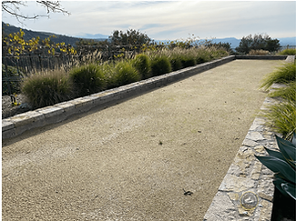 bocce court ready to play