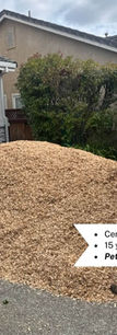 fifteen cubic yards of certified playground bark bulk delivery in Petaluma Sonoma County for playgrounds schools and backyard play areas