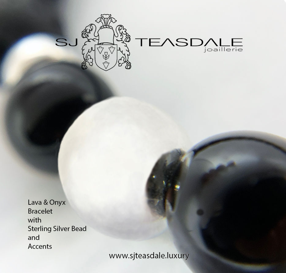 Thumbnail: Lava with Sterling Silver Bead