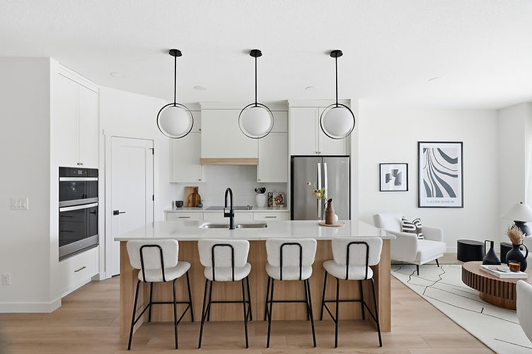 Chateau Bungalows Show Home, Large designer kitchen. Valentino Homes & Development
