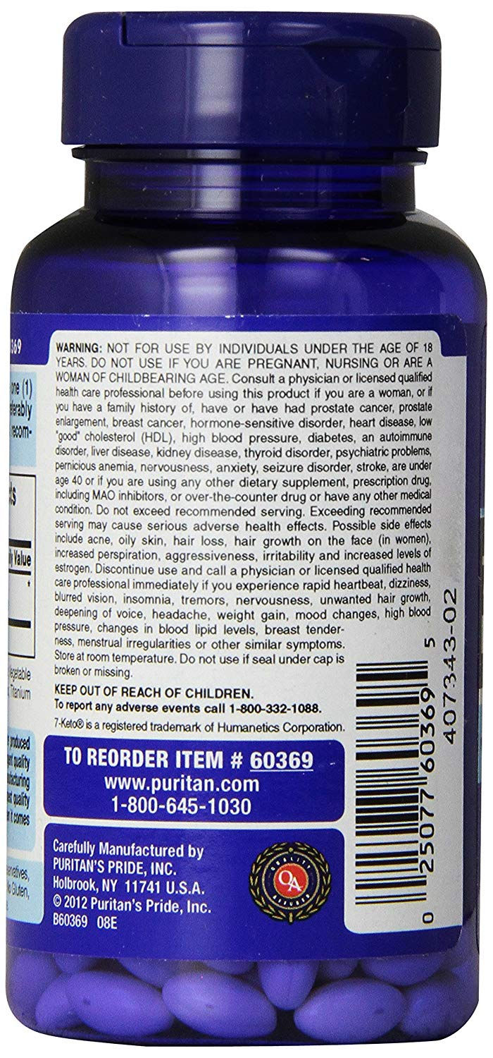 الصورة المصغرة: 7 Keto Dhea 25 mg 60 cápsulas