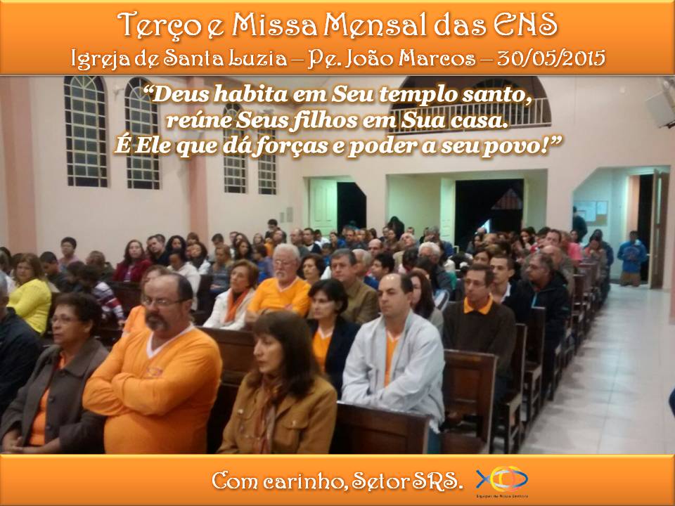 Terço e Missa Mensal de Maio de 2015