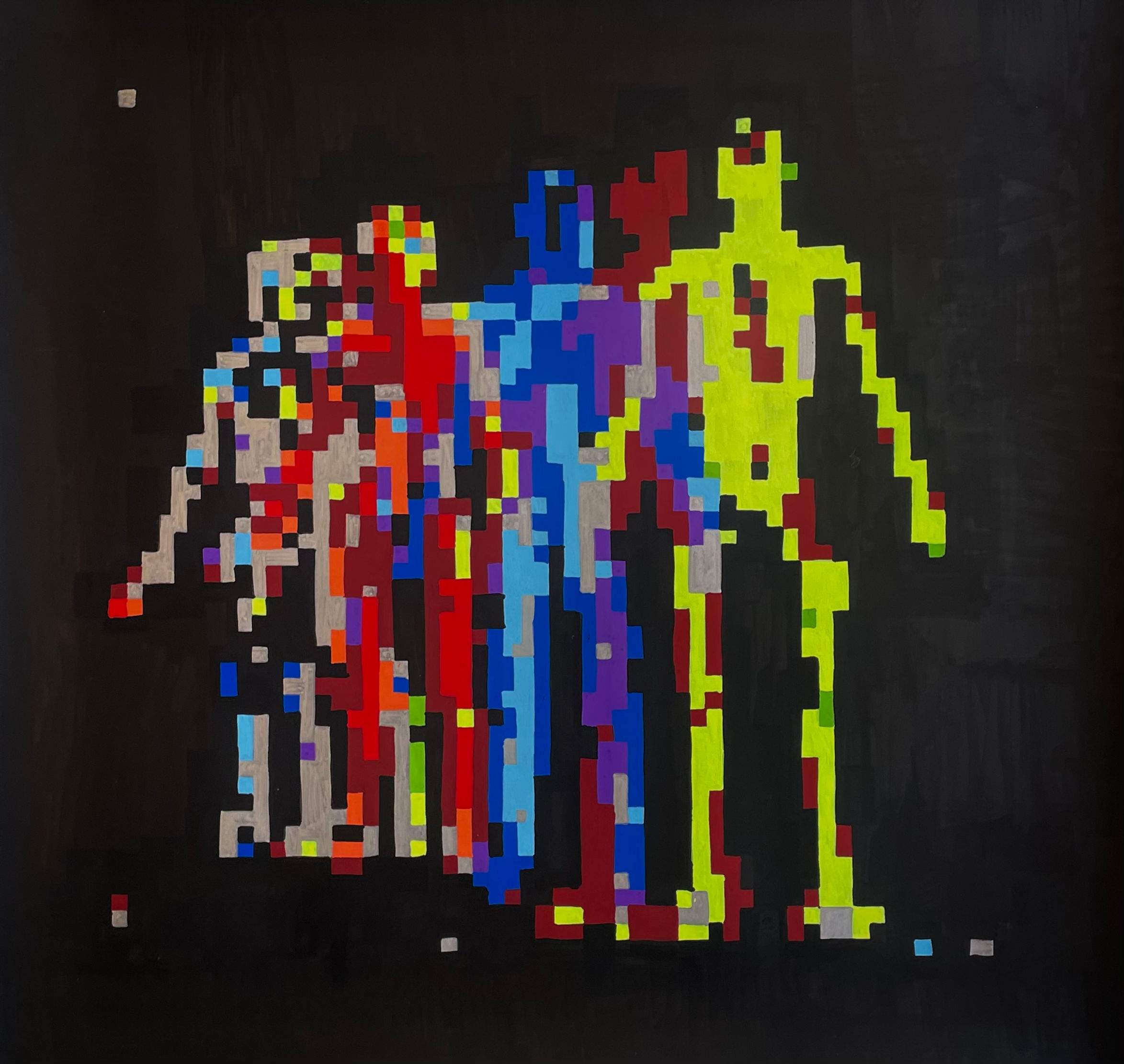 WE MUST BECOME ONE, 13 x 16 inches, 2023, Original, paint pen on bristol