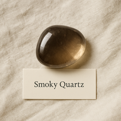 High-quality Natural Smoky Quartz tumble stone radiating calm and purifying energy