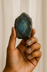 Labradorite raw stone promoting transformation, spiritual awakening, and inner strength