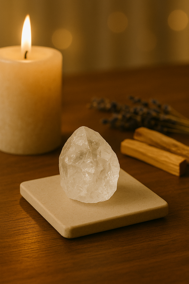 Certified Clear Quartz raw crystal perfect for cleansing, meditation, and healing