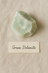 High-quality Natural Green Dolomite raw stone perfect for grounding and spiritual healing
