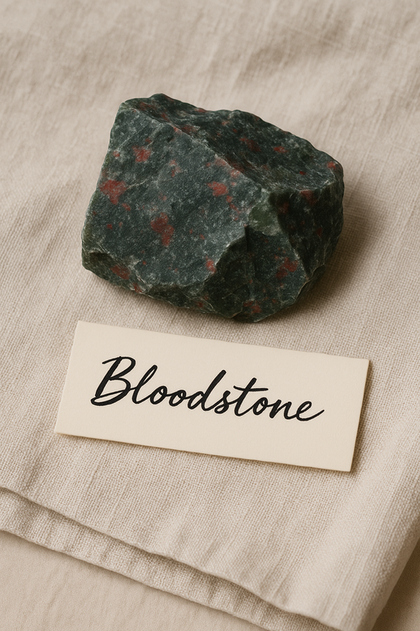 High-quality Natural Bloodstone raw stone radiating protective and grounding energy