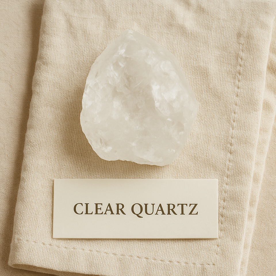 High-quality Natural Clear Quartz raw stone amplifying energy and inner balance