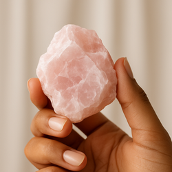 Rose Sable raw stone radiating warmth, care, and nurturing spiritual vibrations