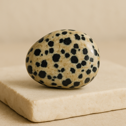 Natural Dalmatian raw stone symbolizing joy, positivity, and protection