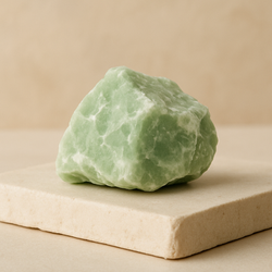 Natural Green Dolomite raw stone with gentle green tones symbolizing balance and healing