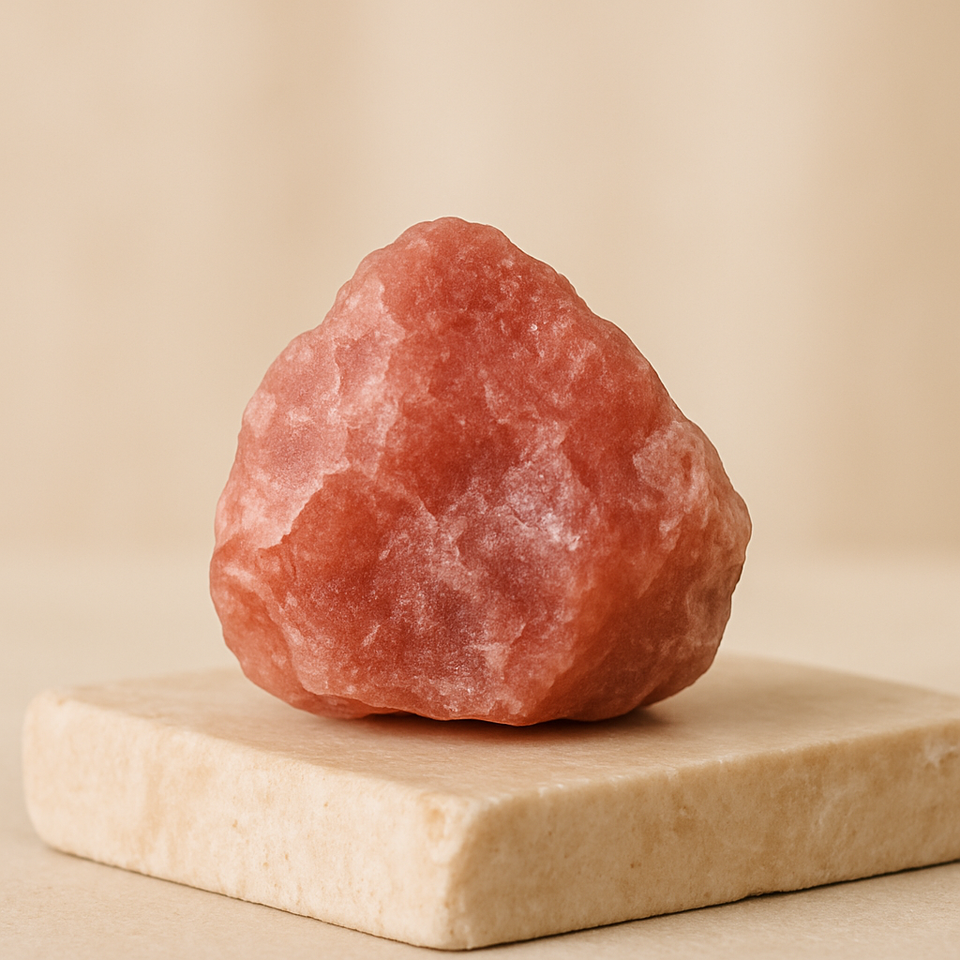 Natural Strawberry Quartz raw stone with rosy sparkle symbolizing love and joy