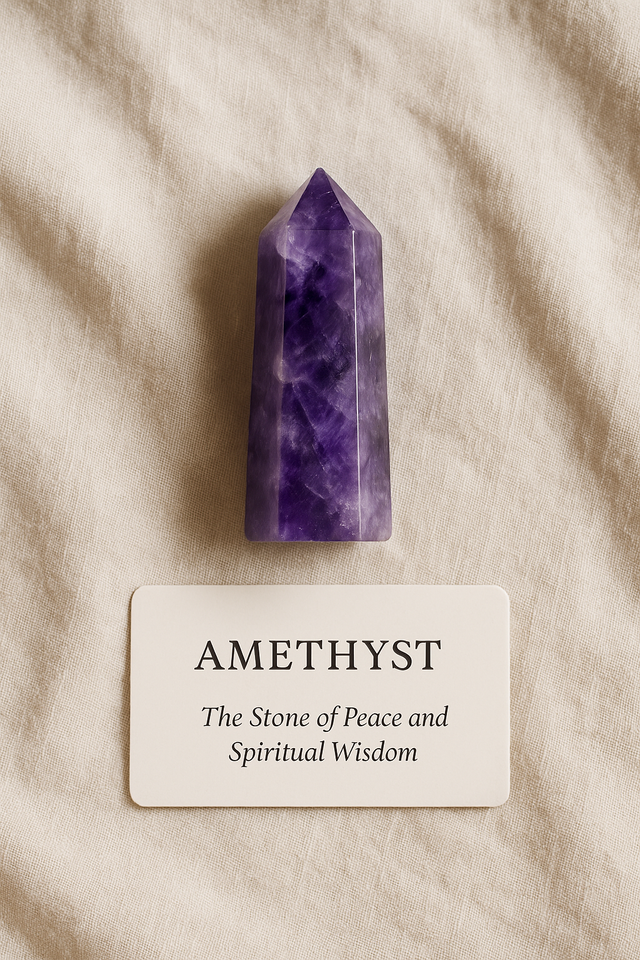 High-quality Natural Amethyst tower radiating tranquil and purifying energy