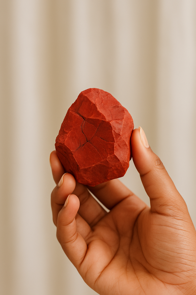 High-quality Natural Red Jasper raw stone perfect for balance, vitality, and protection