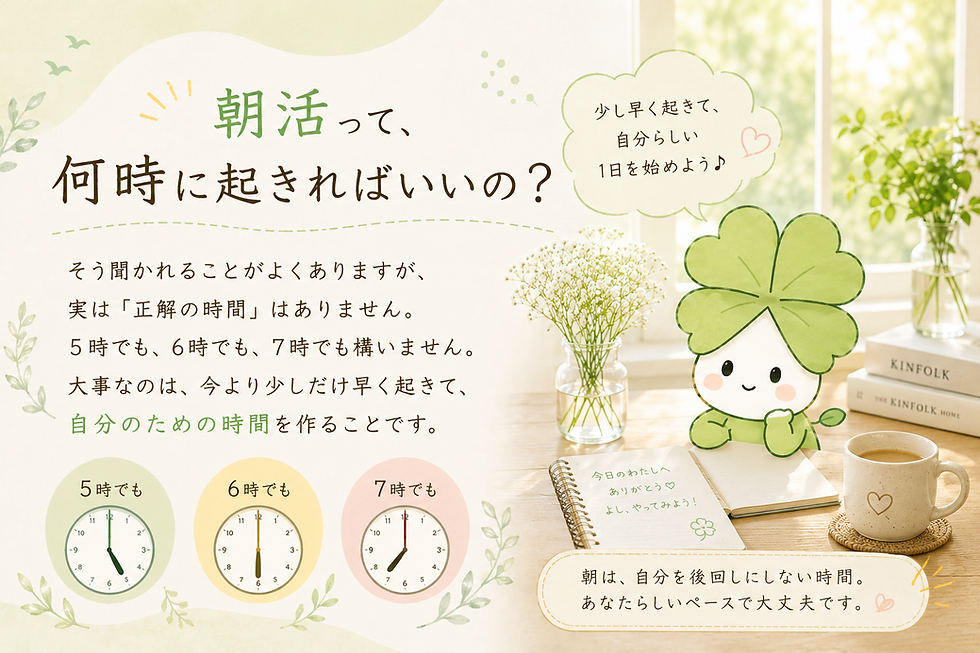 東京ゆる朝活会、起きる時間、朝活何時から始めるか